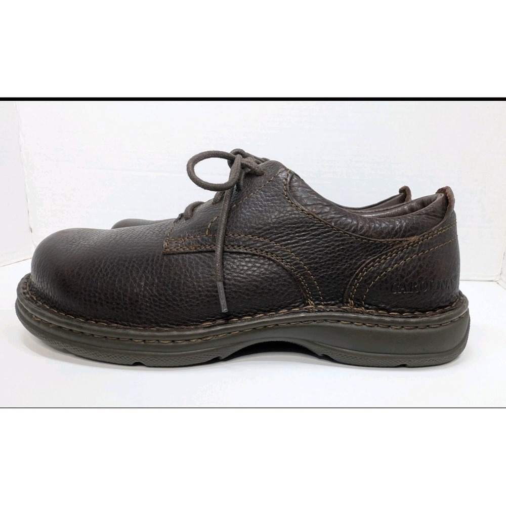 Carolina Mens CA5561 Aluminum Toe Oxford Work Shoes Brown Leather 9 EE Wide